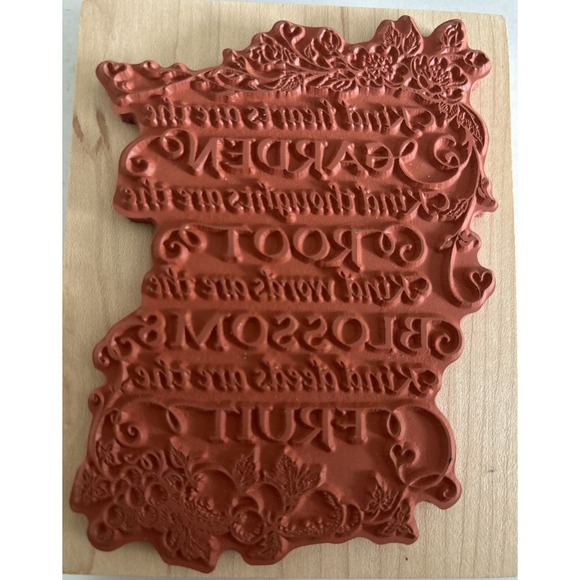 PSX K 1752 Rubber Stamp Garden Saying NEW UNUSED SHIPS FREE - Picture 2 of 3